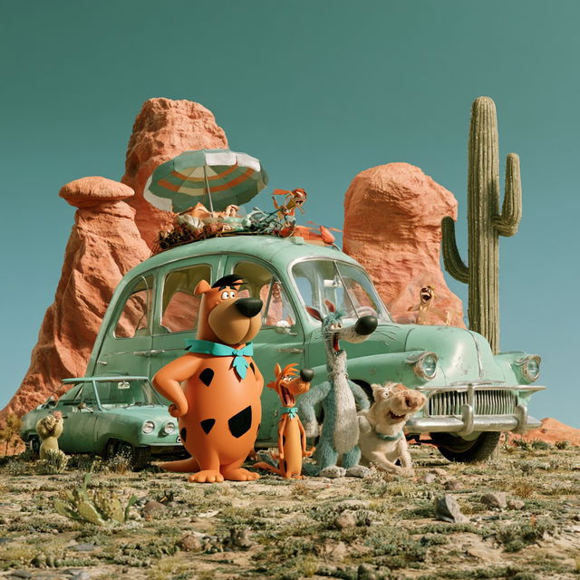 The Flintstones style, Midjourney V8.2, render 2 of 4