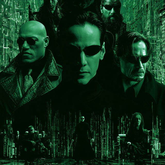 The Matrix style, Midjourney V8.2, render 2 of 4