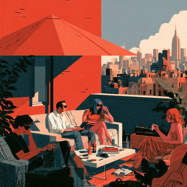 The New Yorker magazine style, Midjourney V8.2, render 1 of 4