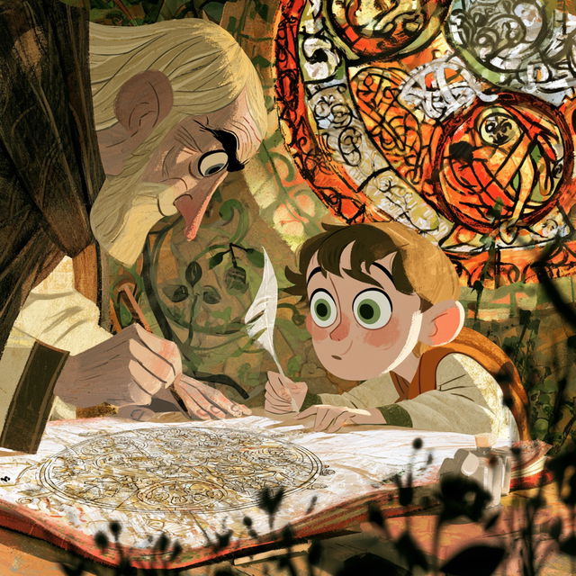 The Secret of Kells style, Midjourney V8.2, render 2 of 4