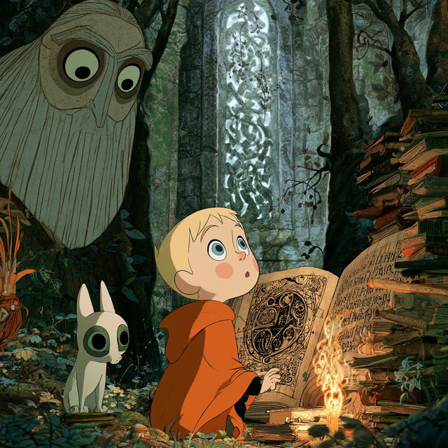 The Secret of Kells style, Midjourney V8.2, render 4 of 4