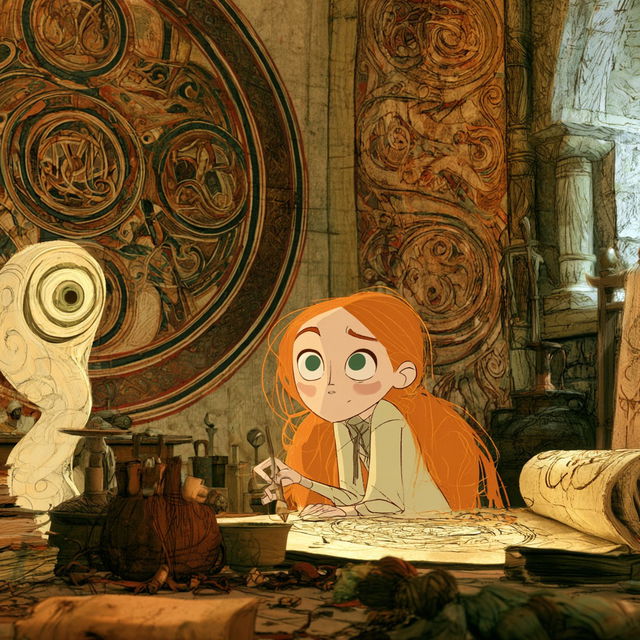 The Secret of Kells style, Midjourney V8.2, render 3 of 4