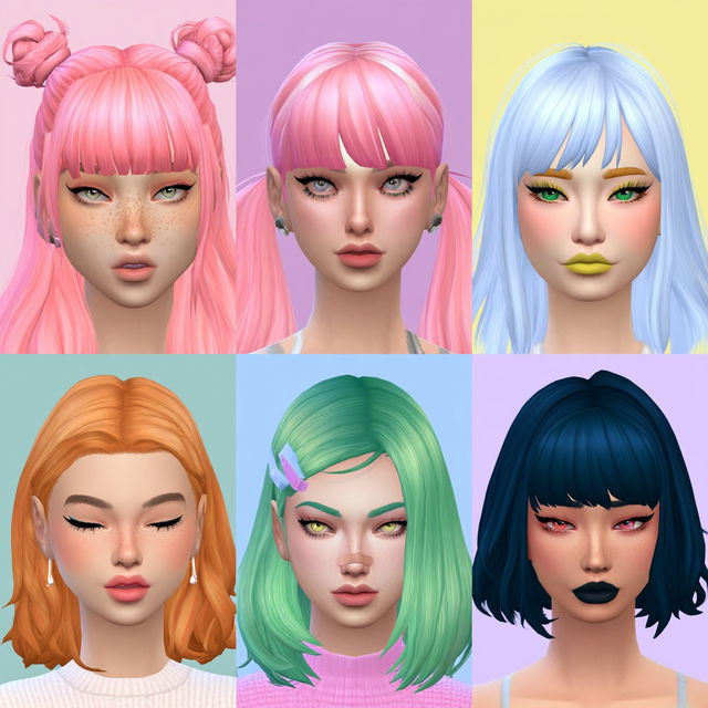 The Sims style, Midjourney V8.2, render 1 of 4