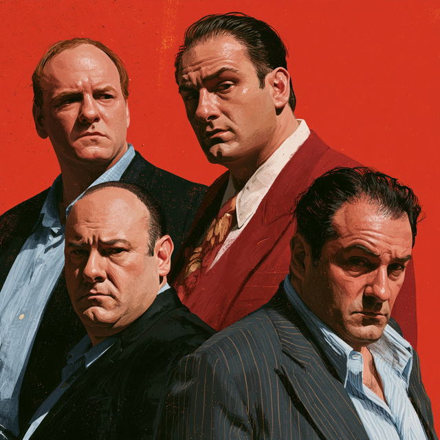 The Sopranos style, Midjourney V8.2, render 2 of 4