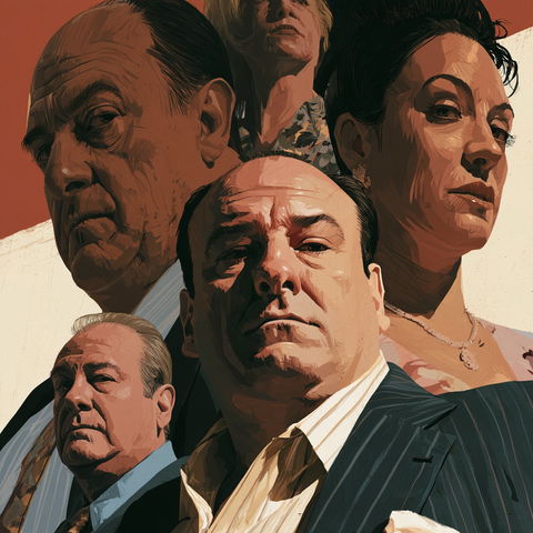 The Sopranos style (Titles), Midjourney V8.2