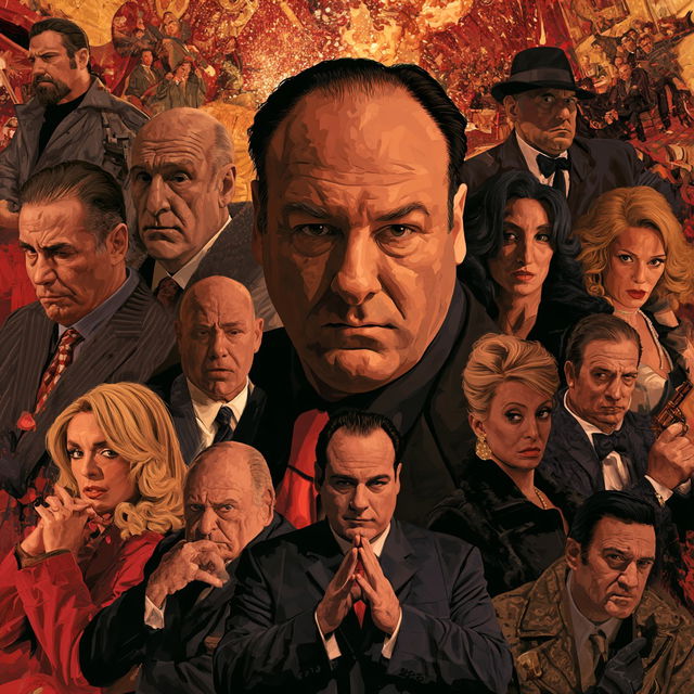 The Sopranos style, Midjourney V8.2, render 3 of 4