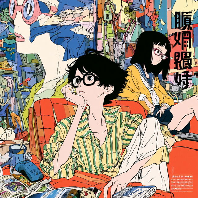 The Tatami Galaxy style, Midjourney V8.2, render 2 of 4