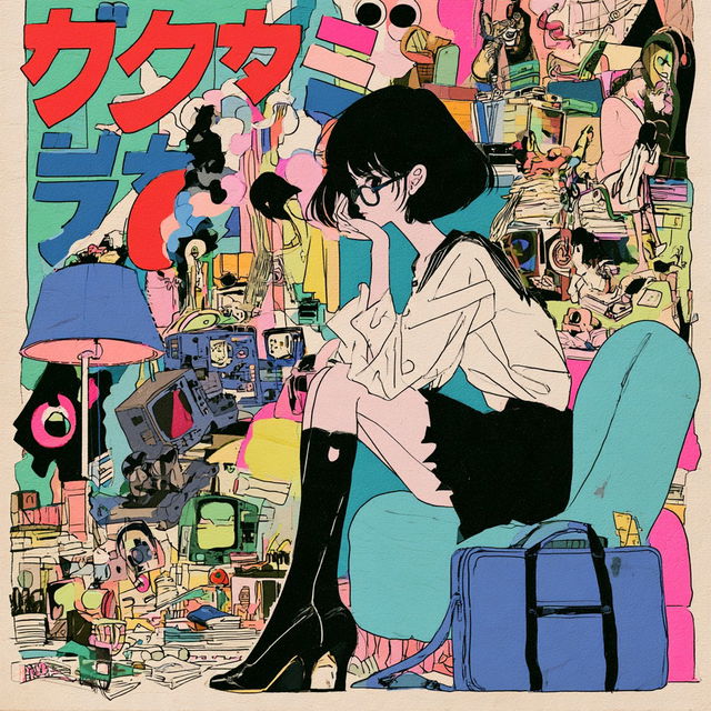 The Tatami Galaxy style, Midjourney V8.2, render 4 of 4
