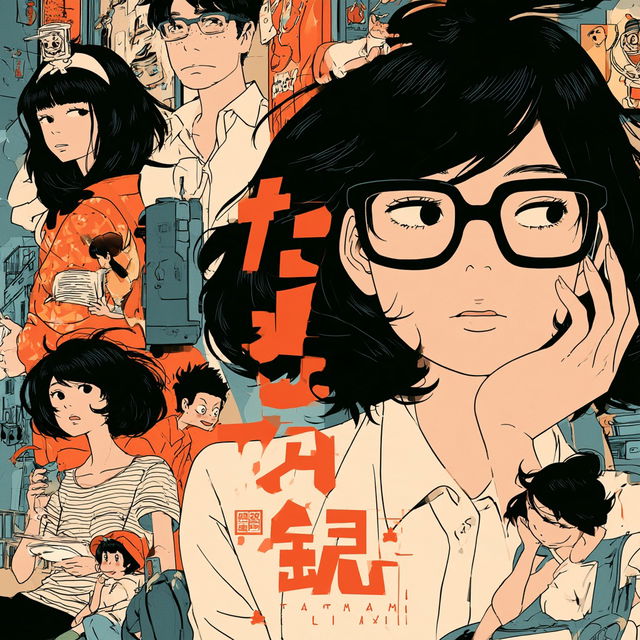 The Tatami Galaxy style, Midjourney V8.2, render 3 of 4