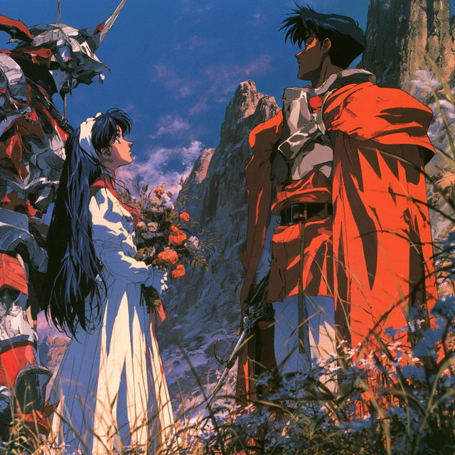 The Vision of Escaflowne style, Midjourney V8.2, render 3 of 4