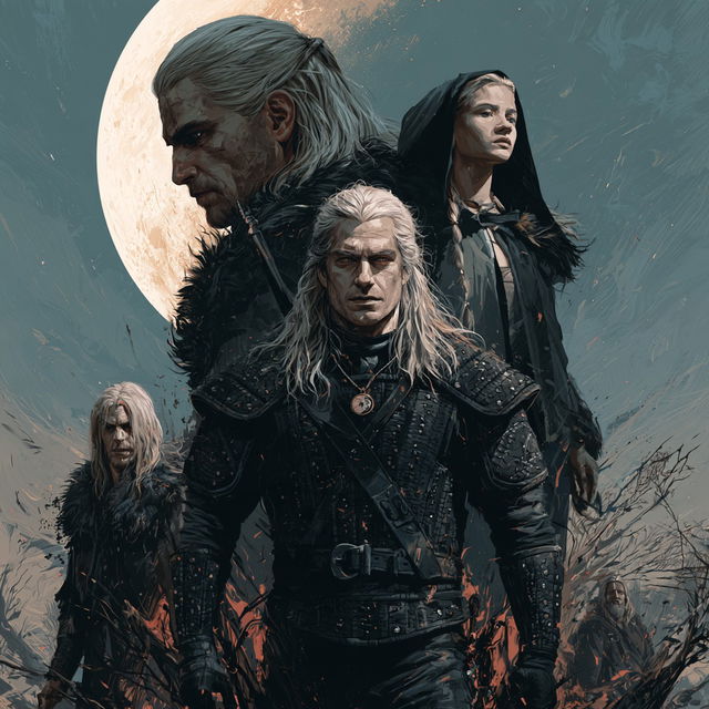 The Witcher style, Midjourney V8.2, render 1 of 4