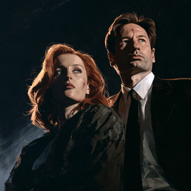 The X-Files style, Midjourney V8.2, render 3 of 4
