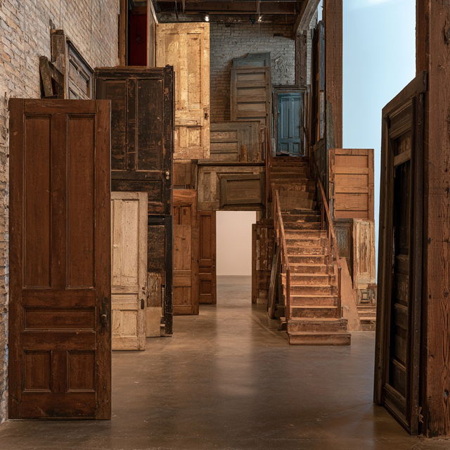 Theaster Gates style, Midjourney V8.2, render 4 of 4