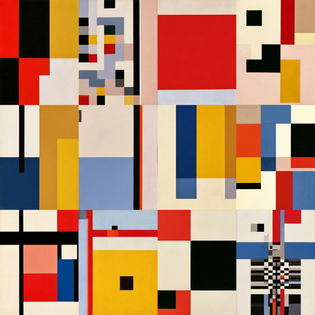 Theo van Doesburg style, Midjourney V8.2, render 3 of 4