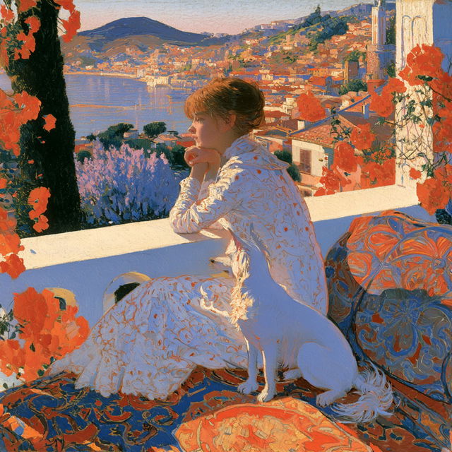 Theo van Rysselberghe style, Midjourney V8.2, render 1 of 4