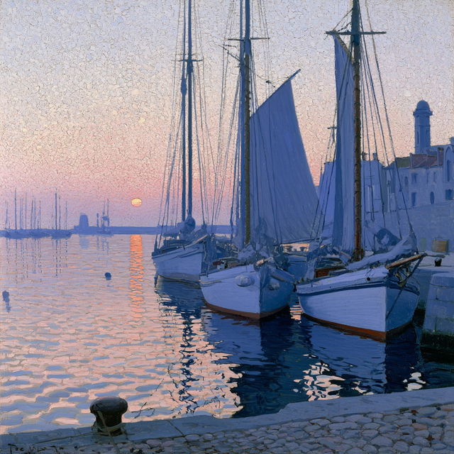 Theo van Rysselberghe style, Midjourney V8.2, render 4 of 4