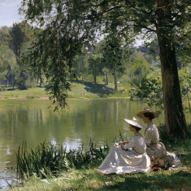 Theodore Robinson style, Midjourney V8.2, render 3 of 4