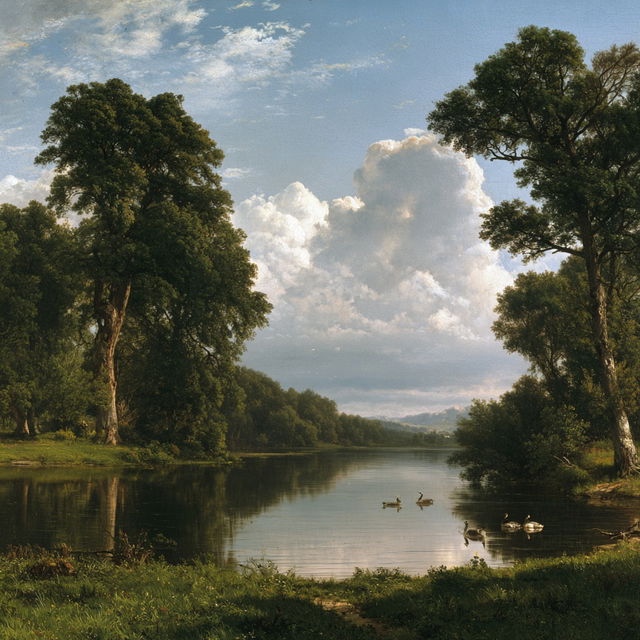 Theodore Rousseau style, Midjourney V8.2, render 3 of 4