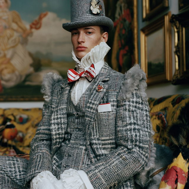 Thom Browne style, Midjourney V8.2, render 4 of 4