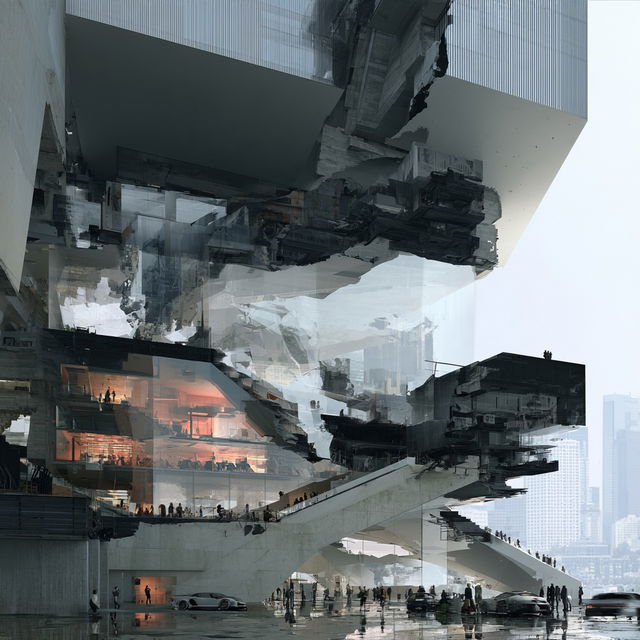 Thom Mayne style, Midjourney V8.2, render 2 of 4