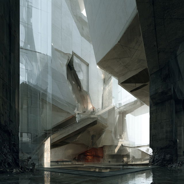 Thom Mayne style, Midjourney V8.2, render 4 of 4