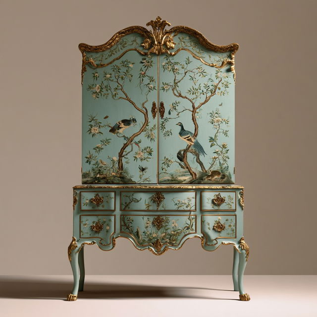 Thomas Chippendale style, Midjourney V8.2, render 4 of 4