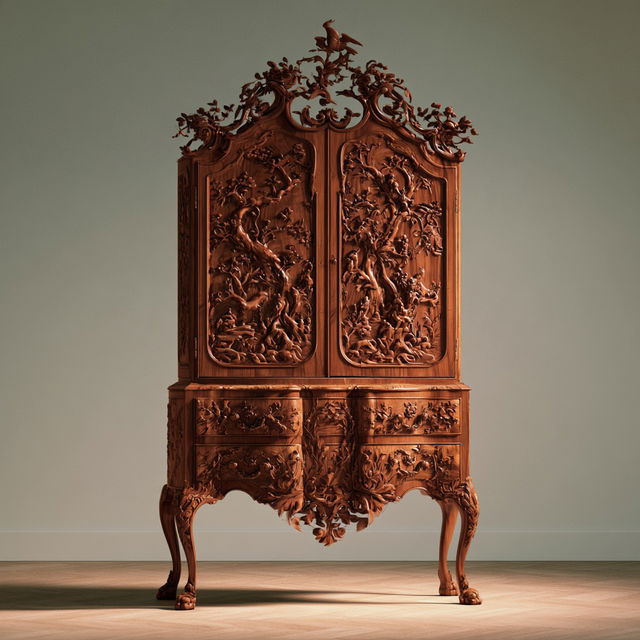 Thomas Chippendale style, Midjourney V8.2, render 3 of 4