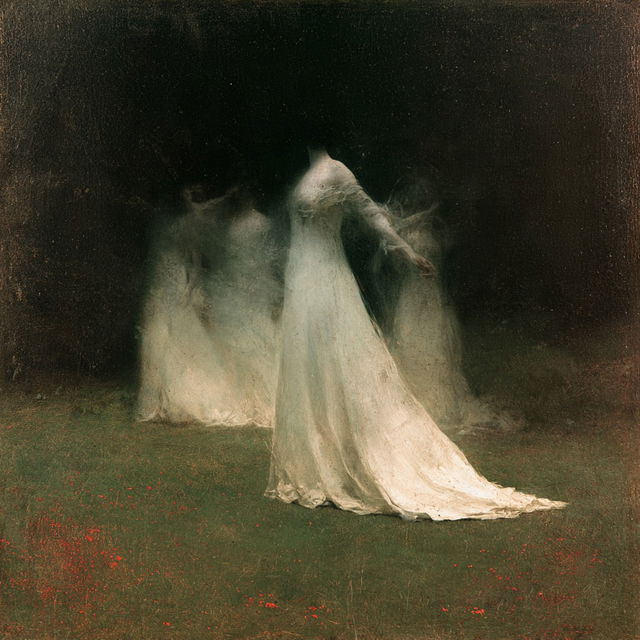 Thomas Dewing style, Midjourney V8.2, render 3 of 4