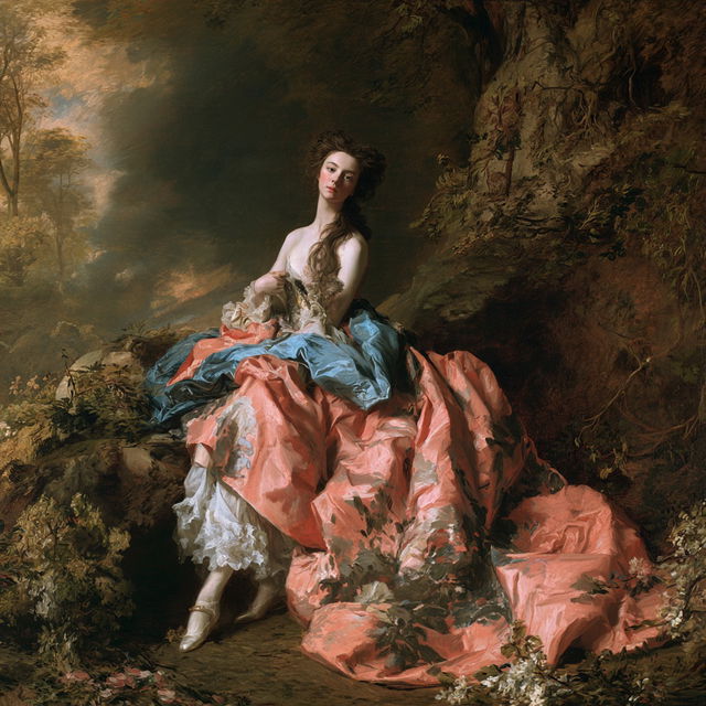 Thomas Gainsborough style, Midjourney V8.2, render 2 of 4