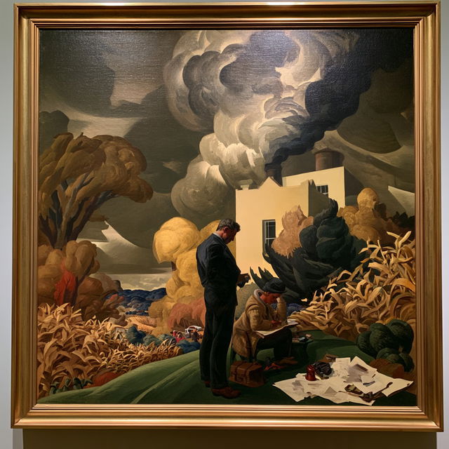 Thomas Hart Benton style, Midjourney V8.2, render 4 of 4