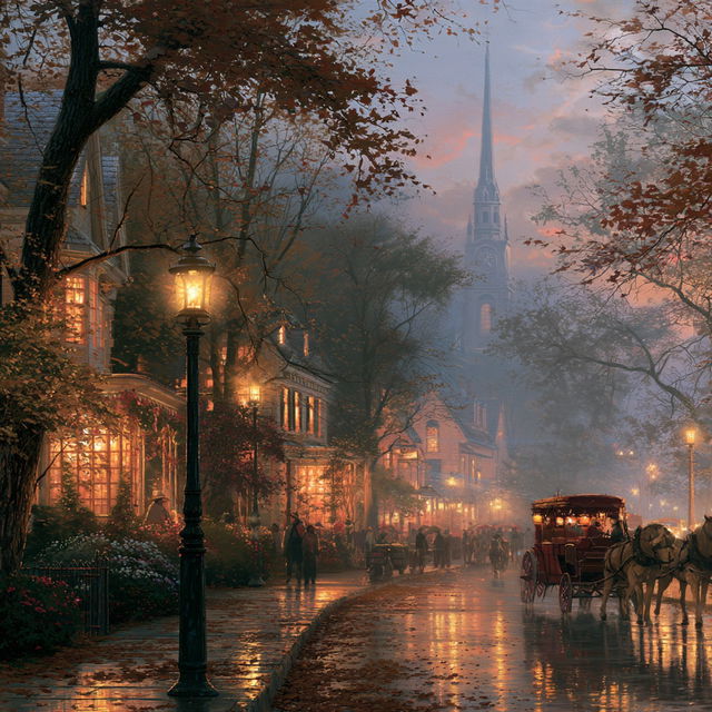 Thomas Kinkade style, Midjourney V8.2, render 3 of 4
