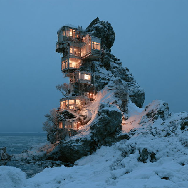 Thomas Wrede style, Midjourney V8.2, render 1 of 4