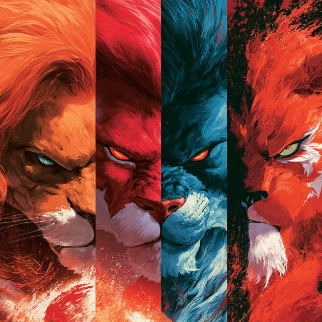 ThunderCats style, Midjourney V8.2, render 3 of 4