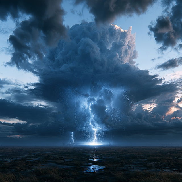 Thunderstorm style, Midjourney V8.2, render 2 of 4