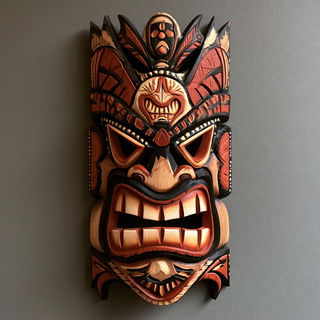Tiki mask style, Midjourney V8.2, render 1 of 4