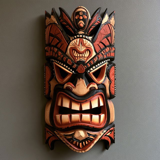 Tiki mask style, Midjourney V8.2, render 1 of 4