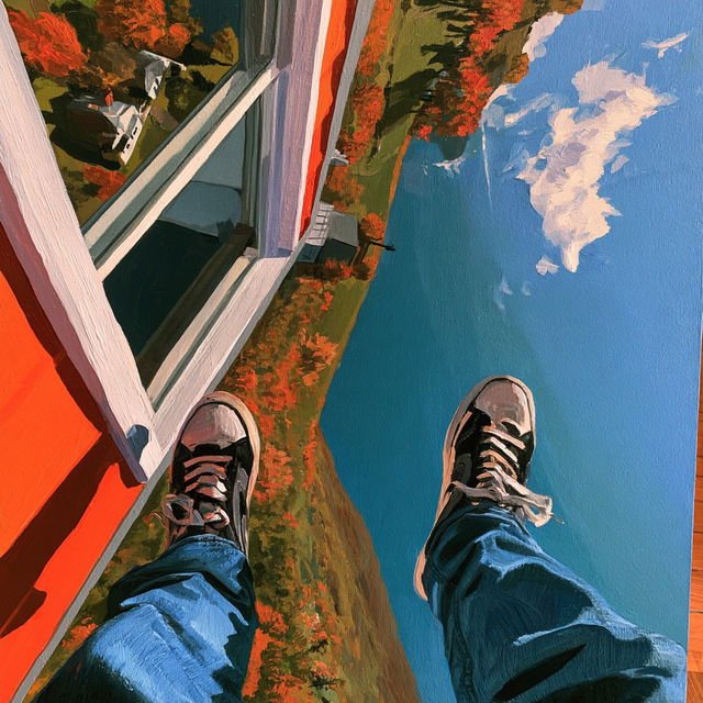 Tilted view style, Midjourney V8.2, render 1 of 4