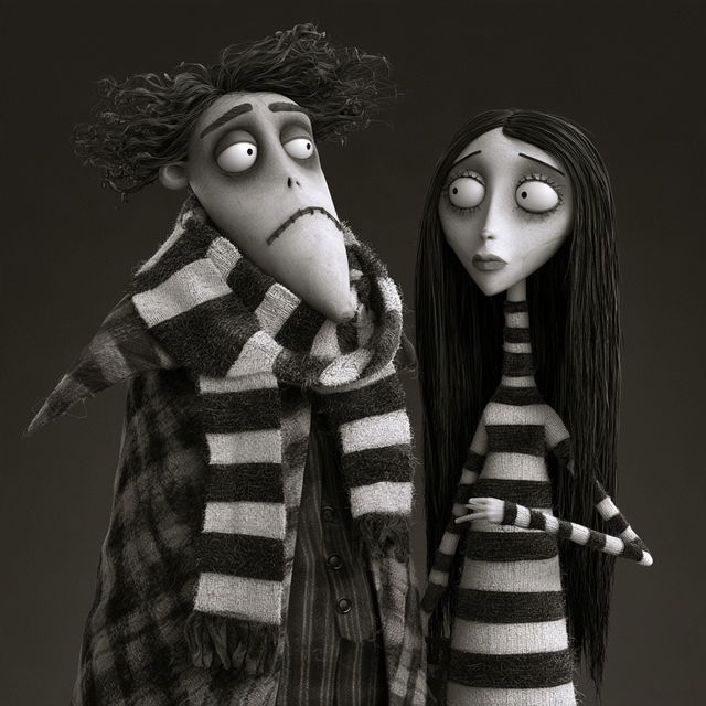Tim Burton style, Midjourney V8.2, render 4 of 4