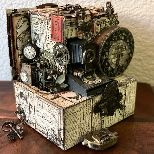 Tim Holtz style, Midjourney V8.2, render 3 of 4