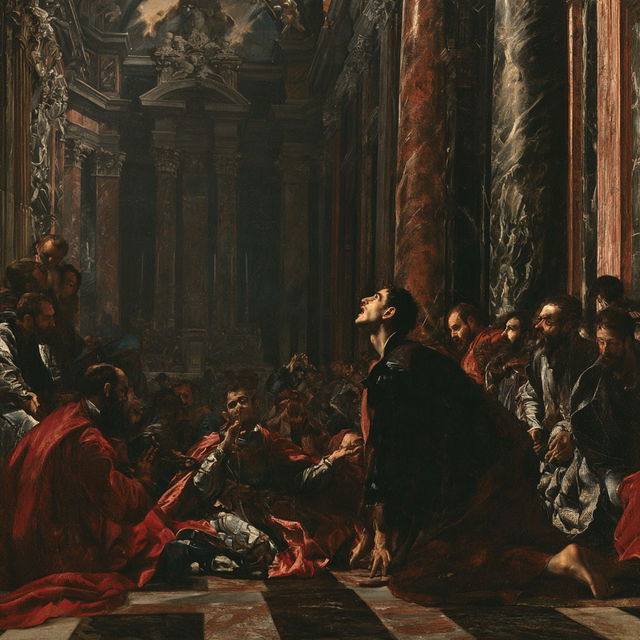 Tintoretto style, Midjourney V8.2, render 4 of 4