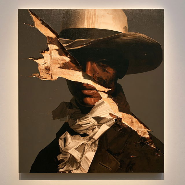Titus Kaphar style, Midjourney V8.2, render 2 of 4