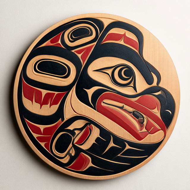 Tlingit art style, Midjourney V8.2, render 4 of 4