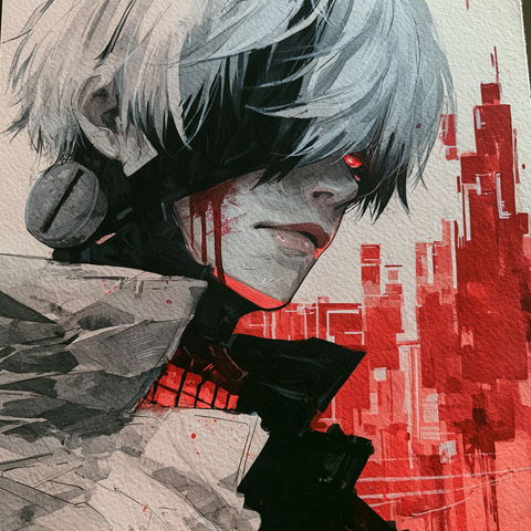 Tokyo Ghoul style (Titles), Midjourney V8.2