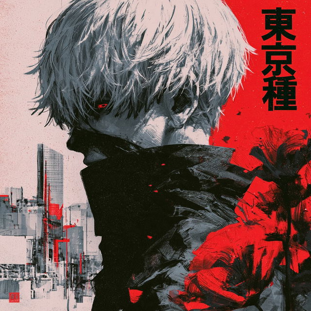Tokyo Ghoul style, Midjourney V8.2, render 3 of 4