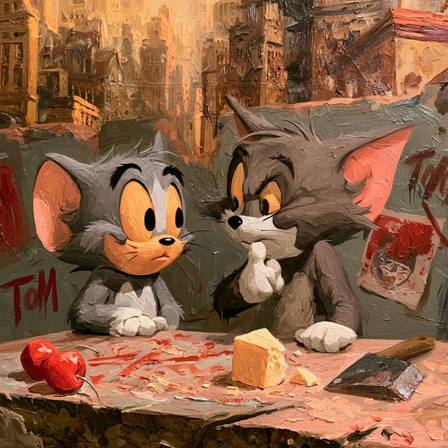 Tom and Jerry style, Midjourney V8.2, render 4 of 4