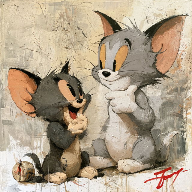 Tom and Jerry style, Midjourney V8.2, render 3 of 4