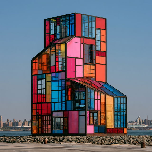 Tom Fruin style, Midjourney V8.2, render 2 of 4