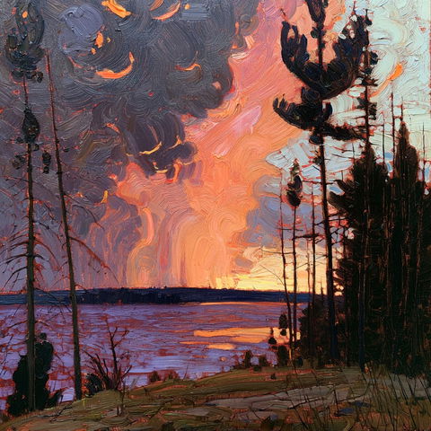 Tom Thomson style (Painters), Midjourney V8.2