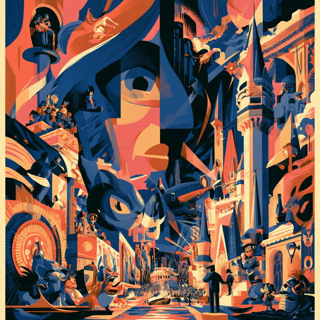 Tom Whalen style, Midjourney V8.2, render 1 of 4