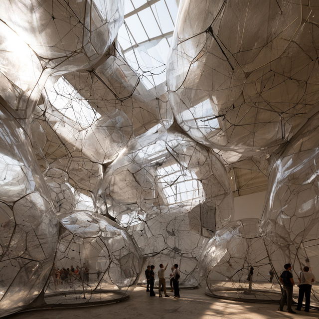 Tomas Saraceno style, Midjourney V8.2, render 3 of 4